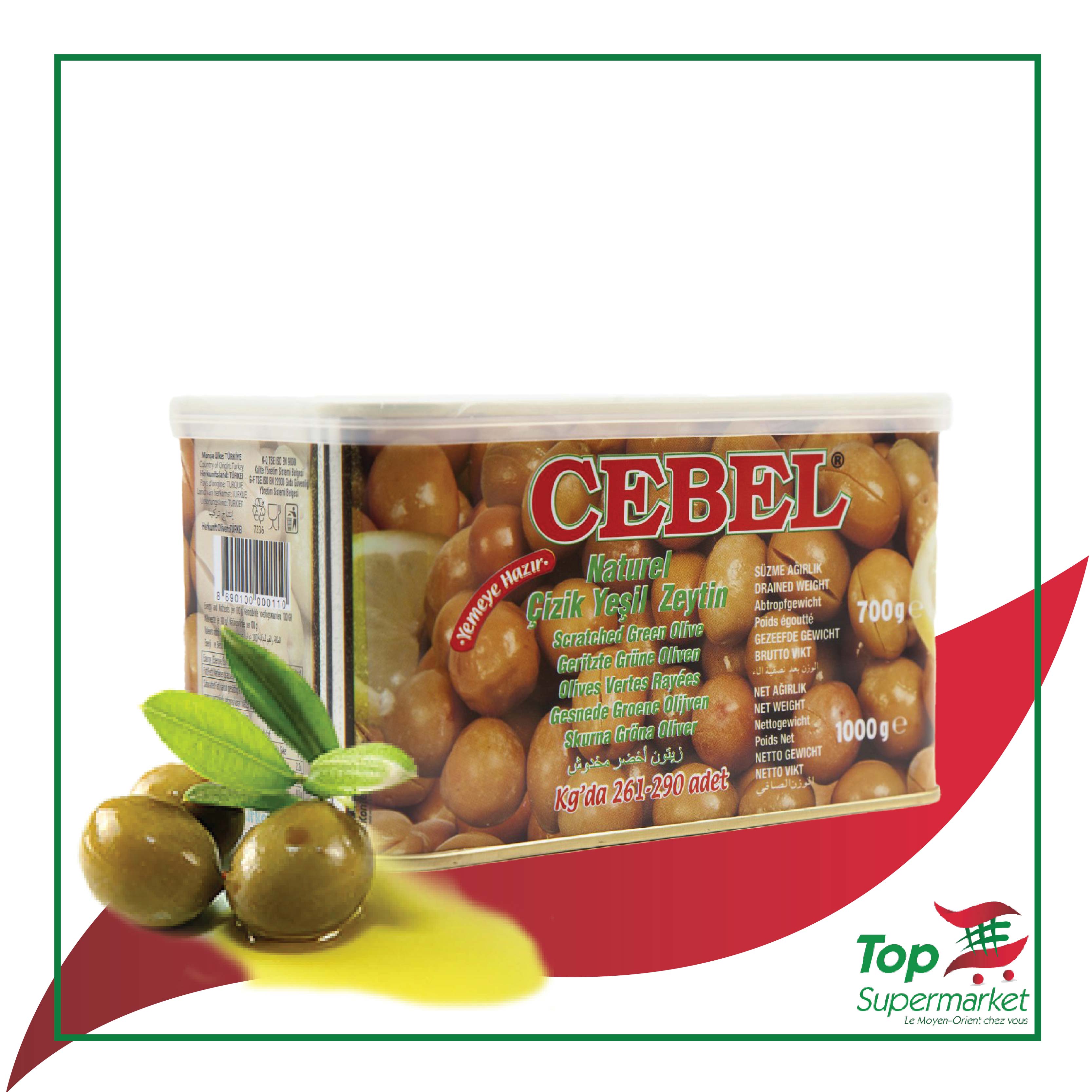 Cebel olives vertes 700gr